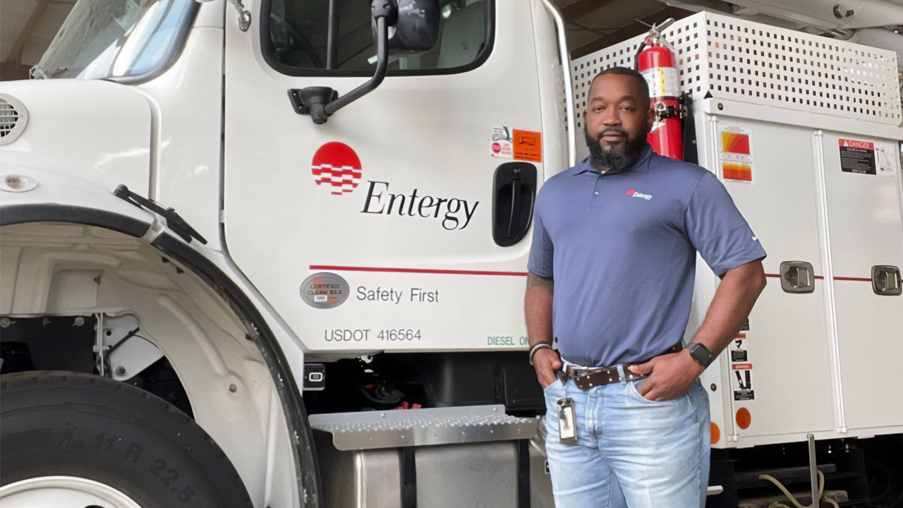 Jerry Wilson Jr., a construction supervisor in Jackson, Mississippi, has worked with Entergy for 18 years.